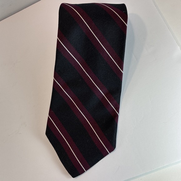 M. Sussex LTD. London Other - REPP M. Sussex LTD. London Tie All Silk Black Red Sliver Stripe Hand Made 3.5x58